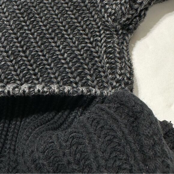 Love Pink Forenza Cropped Sweater Chunky Knit Sweater Grey V Neck M - Picture 3 of 10